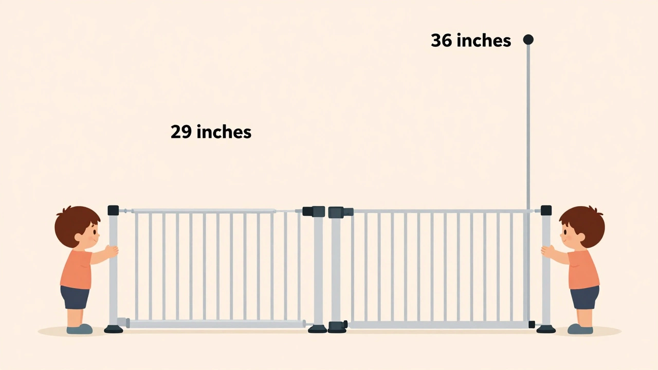 Comparison of short vs tall safety gates