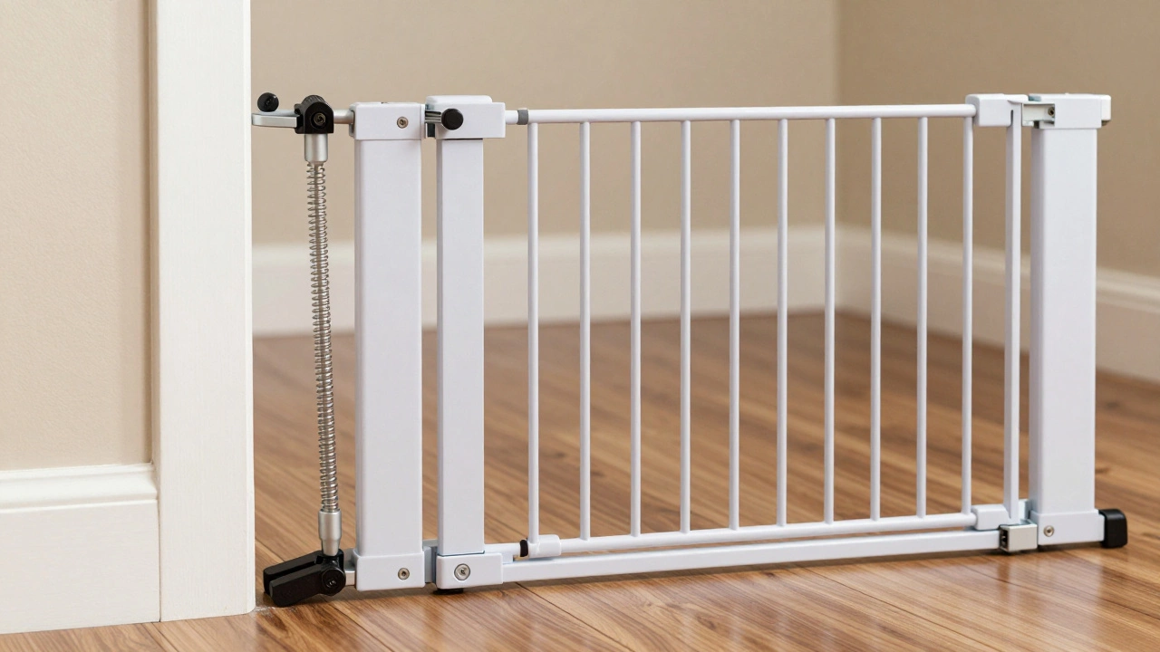 Side-by-side comparison of pressure-mounted and freestanding baby gates