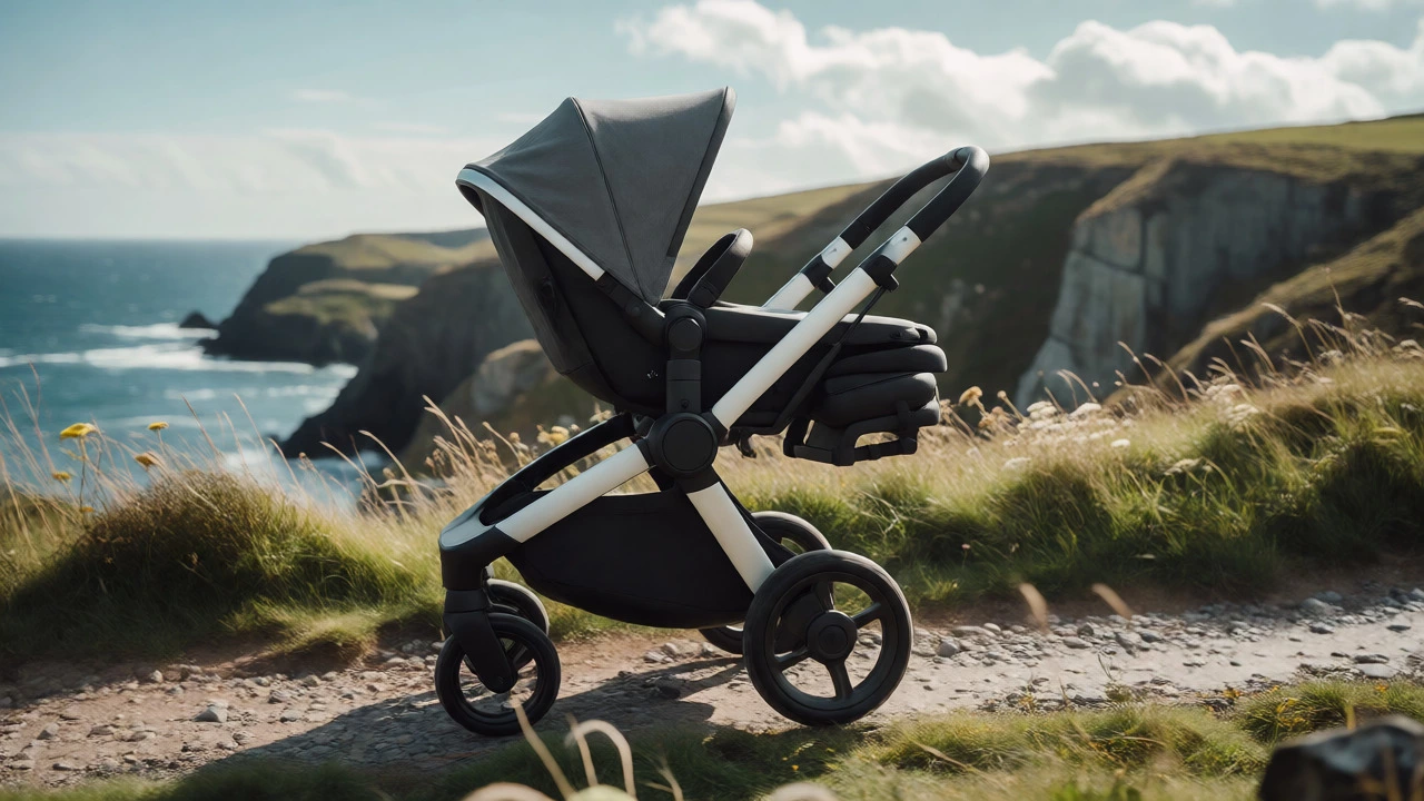 Bugaboo Cameleon3 stroller on a coastal trail